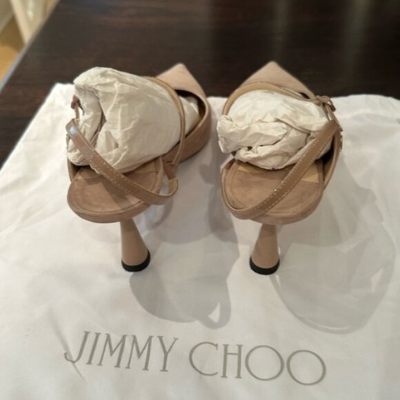 Jimmy Choo Beige Suede Ray 65 Slingback Pumps size 39 - Picture 3 of 11